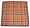 Hermes Scarf Bolduc au Carre 90 cm silk brown orange ribbon 35"