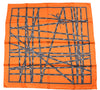 Hermes Scarf Bolduc by Jean Louis Dumas Silk 90 cm ribbon orange Carre 35" RA77