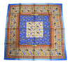 Hermes Scarf Chasse en Inde silk 90 cm blue Carre India hunter 35"