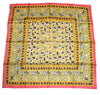 Hermes Scarf Chasse en Inde silk 90 cm pink yellow Carre India hunter 35"