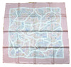 Hermes Scarf Chemins de Garrigue 90 cm silk pink Carre paths 35"
