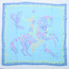 Hermes Scarf Cheval Fleuri H.d'Origny 90 cm Chiffon Silk mousseline flower horse muslin 35"