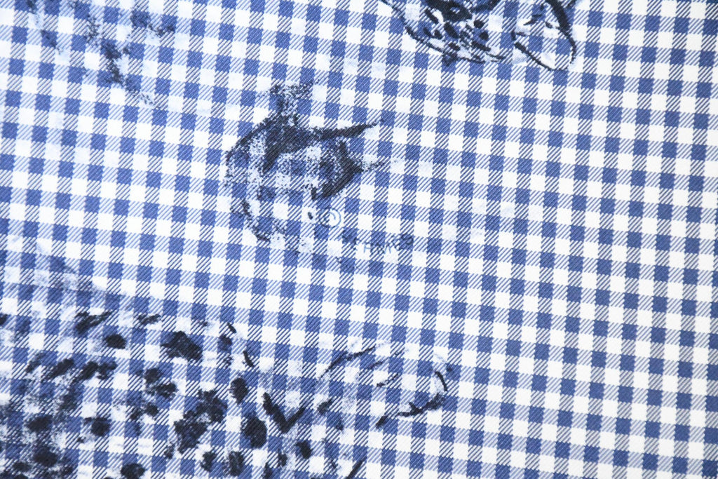 Hermes Scarf Dans l'atelier de Robert Dallet 90 cm silk marine blue Carre jaguar tiger 093