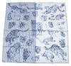 Hermes Scarf Dans l'atelier de Robert Dallet 90 cm silk marine blue Carre jaguar tiger 093