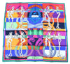 Hermes Scarf Della Cavalleria 90 cm silk purple orange Carre horse bit harness