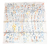 Hermes Scarf Do Re Boucles 90 cm silk white Carre buckle chain 35"