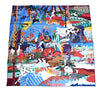 Hermes Scarf En Liberte 90 cm silk blue Carre dog wild nature 35"