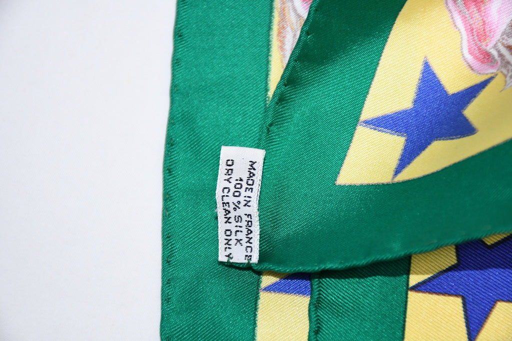 Hermes Scarf Faune Et Flore Du Texas Wildlife 90 cm Silk green by Kermit Oliver animal