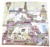Hermes Scarf Hippopolis by Ugo Gattoni 90 cm silk yellow pink Carre horse