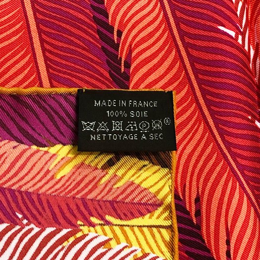 Hermes Scarf Jaguar Quetzal 90 cm Silk orange red Carre animal 35"