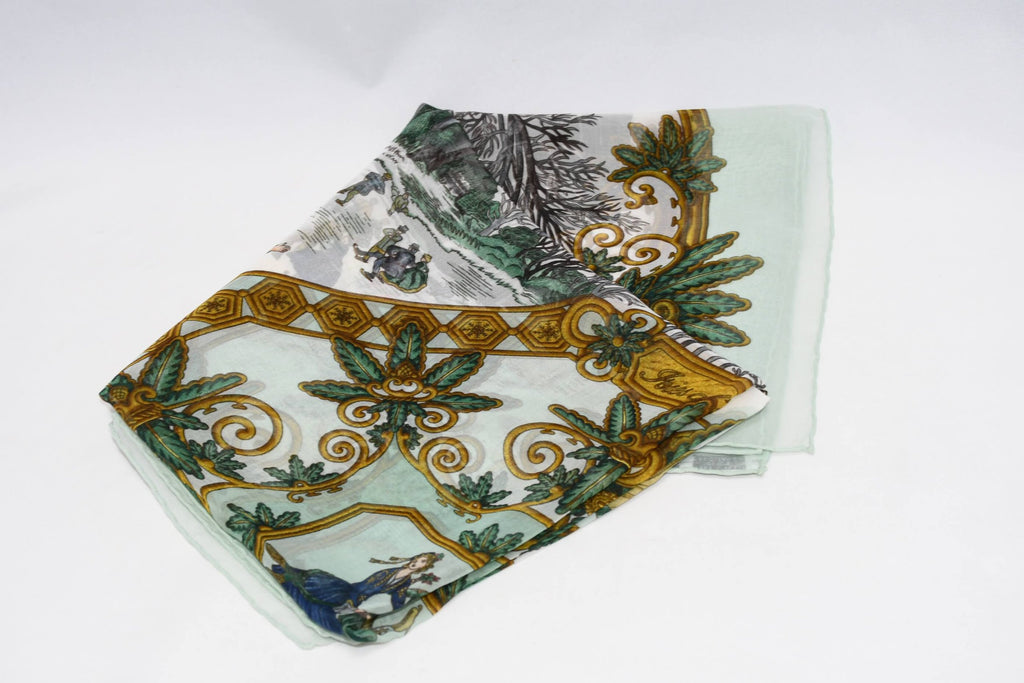 Hermes Scarf Joies d' Hiver 90 cm Chiffon Silk mousseline winter muslin 35"