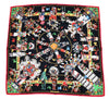 Hermes Scarf Kachina by Kermit Oliver 90 cm silk black red Carre 35" 0102