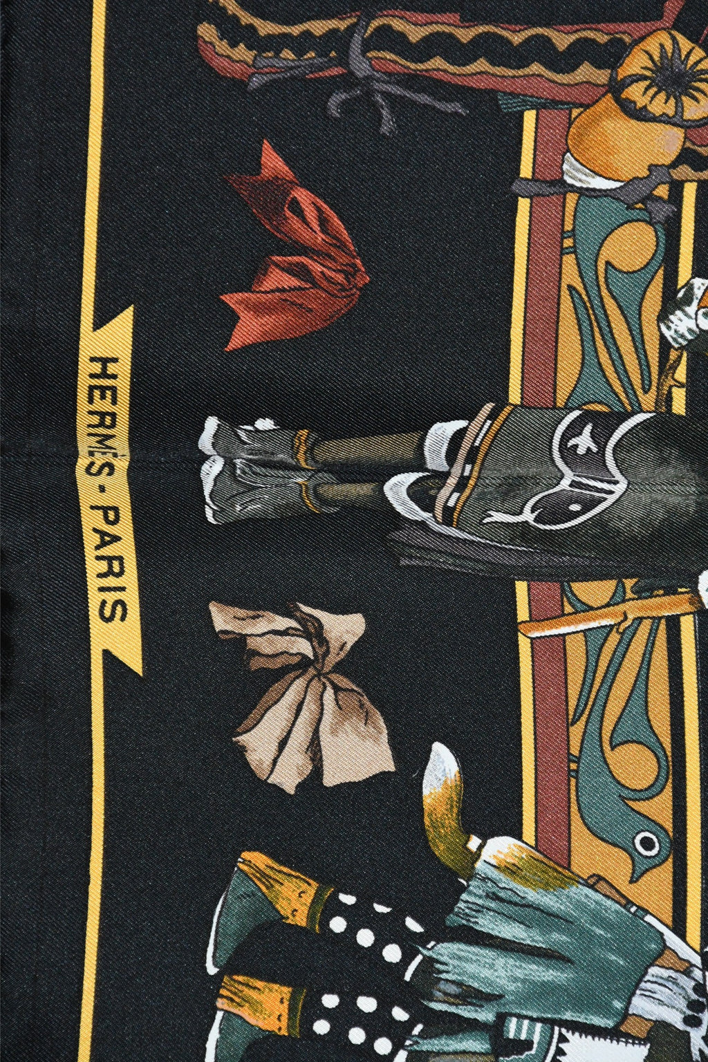 Hermes Scarf Kachina by Kermit Oliver 90 cm silk native black Carre 35" 034