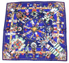 Hermes Scarf Kachina by Kermit Oliver 90 cm silk native blue Carre 35″ AUC3
