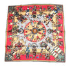 Hermes Scarf Kachina by Kermit Oliver 90 cm silk native green red Carre 35" 03