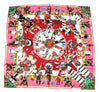 Hermes Scarf Kachina by Kermit Oliver 90 cm silk native pink Carre 35" 095