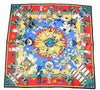 Hermes Scarf Kachina by Kermit Oliver 90 cm silk red yellow Carre 35" 053