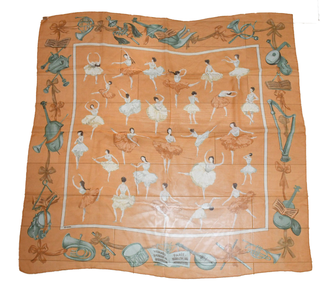 Hermes Scarf La Danse 90 cm Chiffon Silk mousseline Ballerina Dance