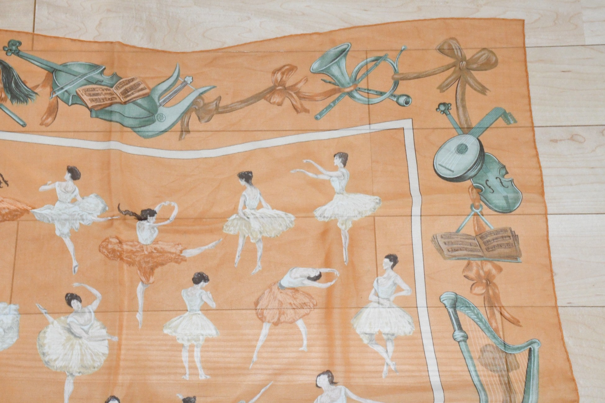 Hermes Scarf La Danse 90 cm Chiffon Silk mousseline Ballerina