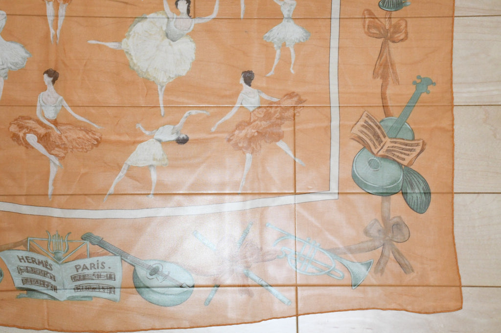 Hermes Scarf La Danse 90 cm Chiffon Silk mousseline Ballerina Dance