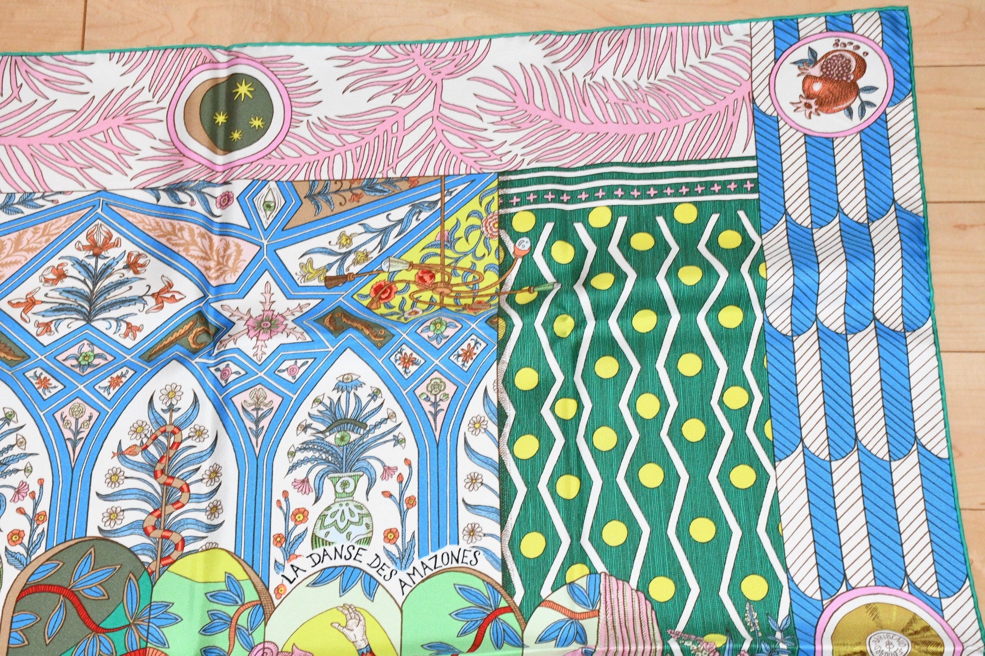 Hermes Scarf La Danse des Amazones by Edouard Baribeaud 90 cm silk