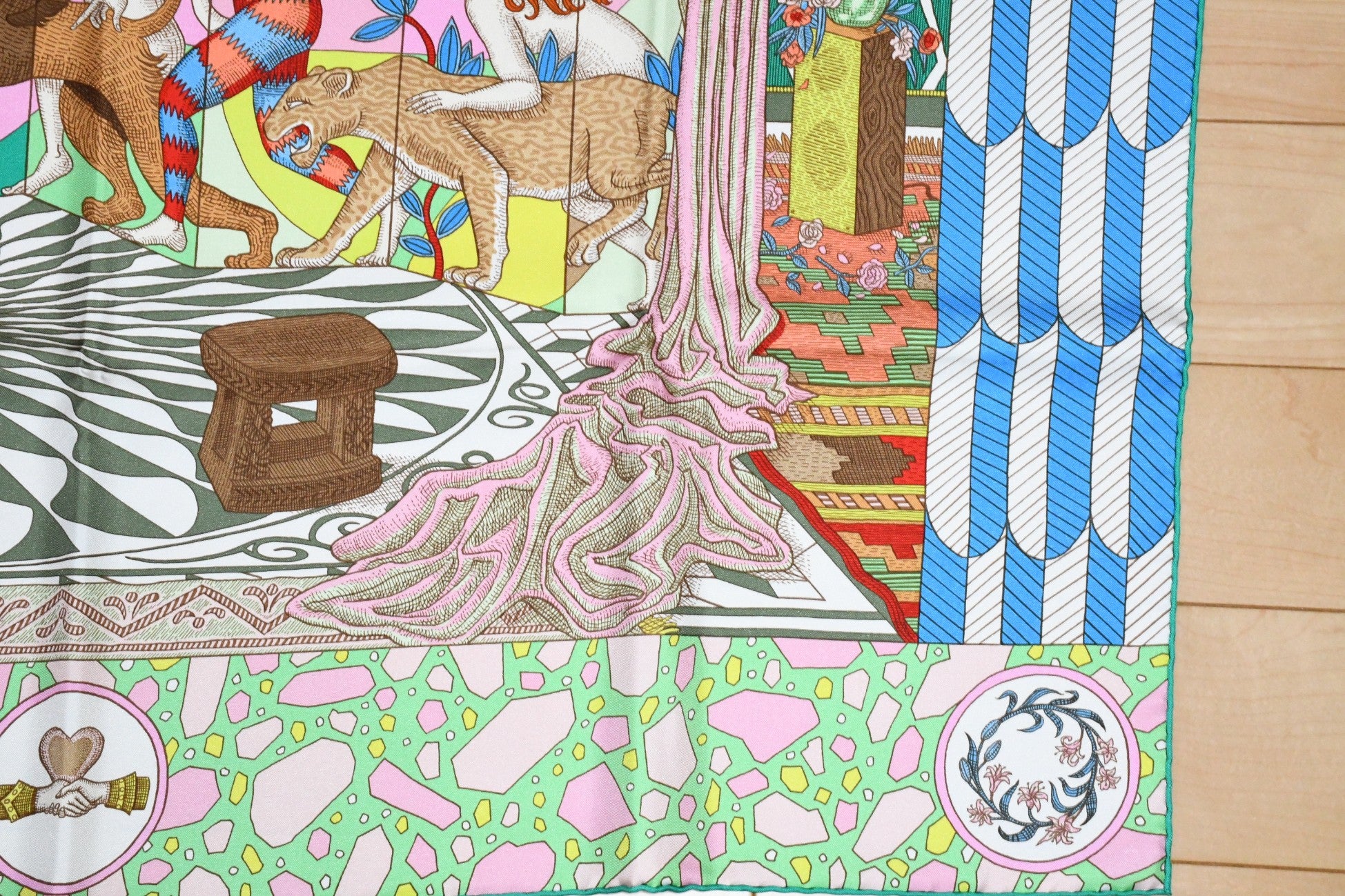 Hermes Scarf La Danse des Amazones by Edouard Baribeaud 90 cm silk