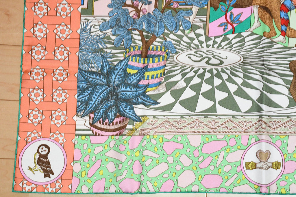 Hermes Scarf La Danse des Amazones by Edouard Baribeaud 90 cm silk Carre amazon 35"