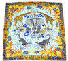 Hermes Scarf La Marche du Zambeze 90 cm silk yellow Carre elephant river 35"