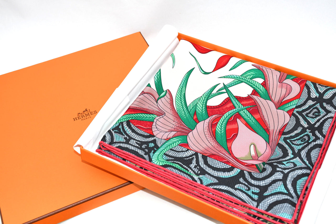 Hermes Scarf La Marche du Zambeze Silk 90 cm Elephant animal Carre 35" R724