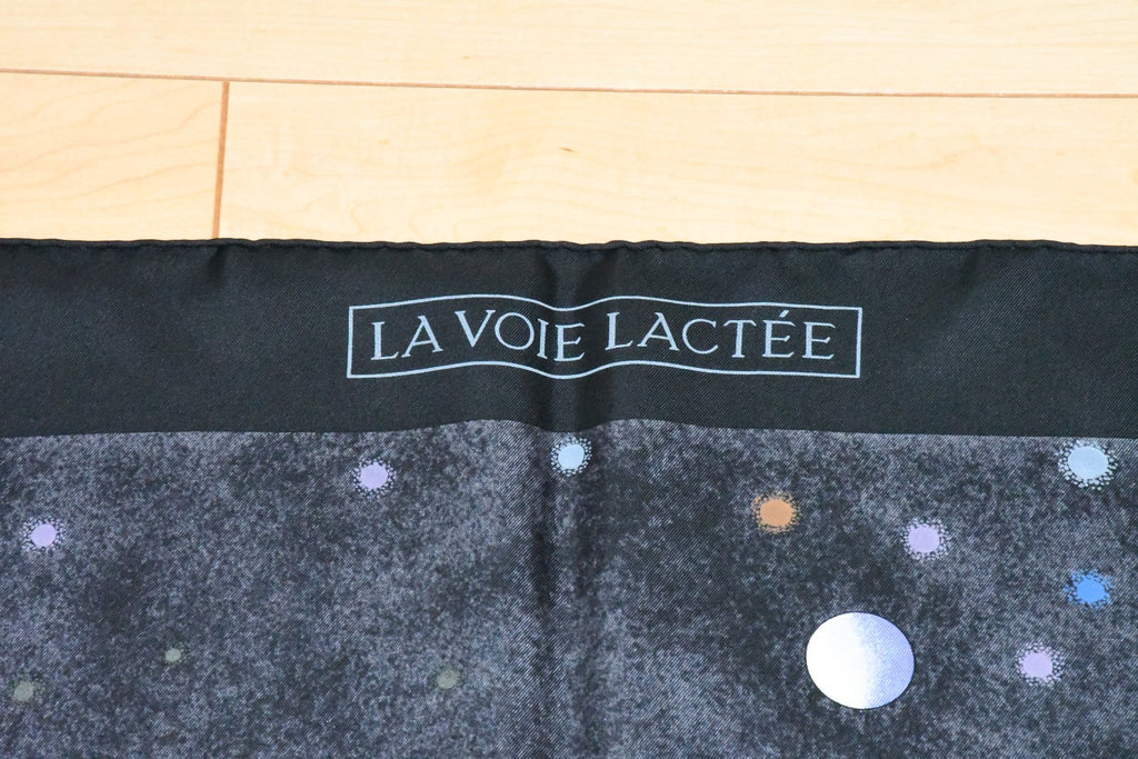 Hermes Scarf La Voie Lactee by Wlodek Kaminski Silk 90 cm milky way black