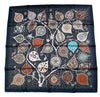 Hermes Scarf L'arbre de vie 90 cm silk reglisse black Carre life tree 35"