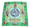 Hermes Scarf Le Geographe 90 cm silk green geography Carre map 35"