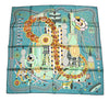 Hermes Scarf Le Laboratoire du Temps 90 cm silk green Carre time laboratory 35"