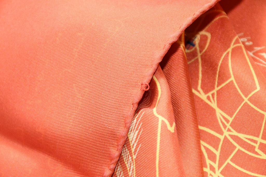 Hermes Scarf Le Pegase d'Hermes 90 cm silk orange Carre Pegasus horse 35"