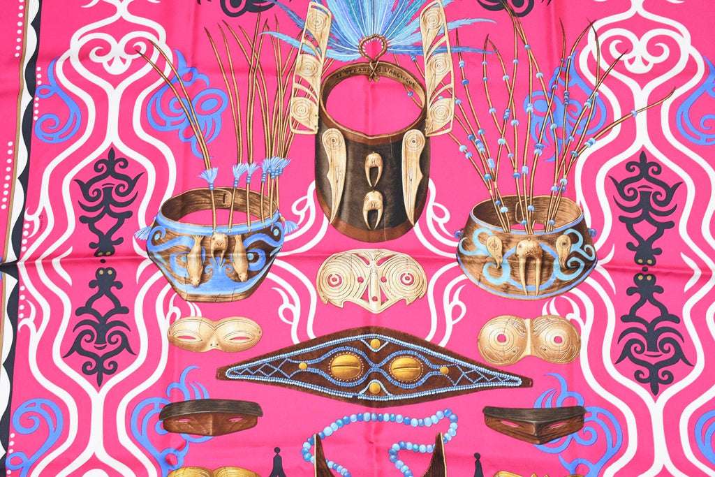 Hermes Scarf Le Regard de l'Arctique 90 cm silk pink Carre Arctic 35"