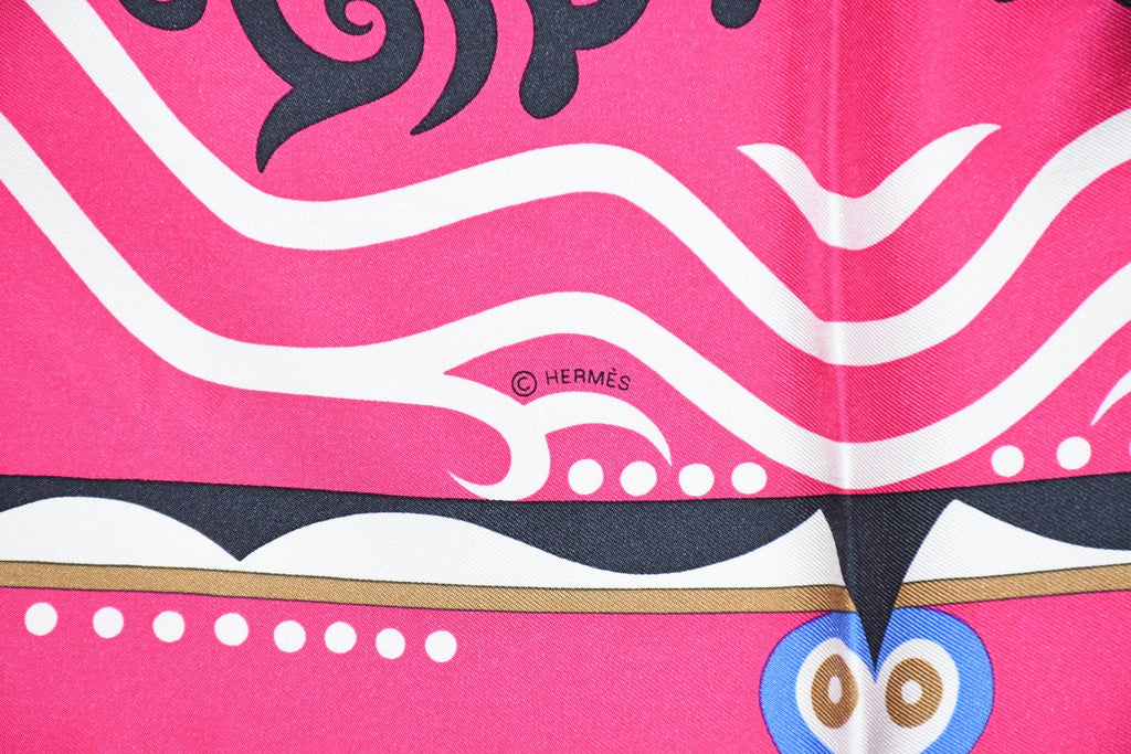 Hermes Scarf Le Regard de l'Arctique 90 cm silk pink Carre Arctic 35"
