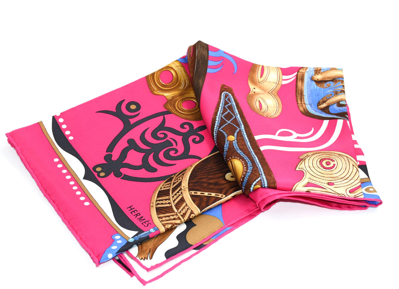 Hermes Scarf Le Regard de l'Arctique 90 cm silk pink Carre Arctic 35"