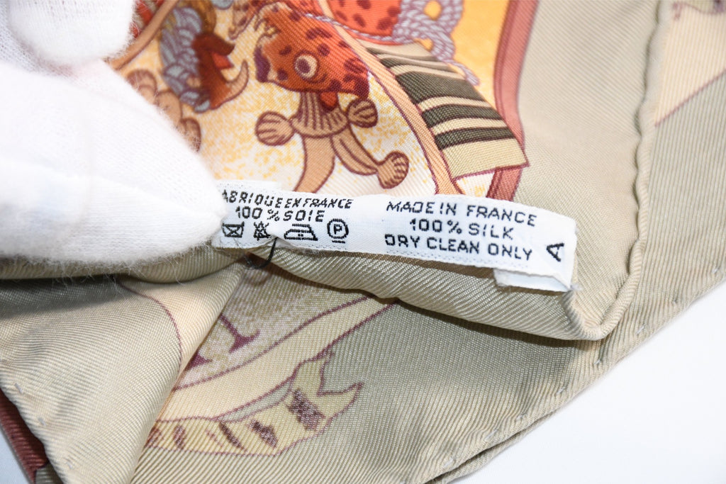 Hermes Scarf Les Ameriques COLMBVS 90 cm silk Columbus America Carre gray 35"