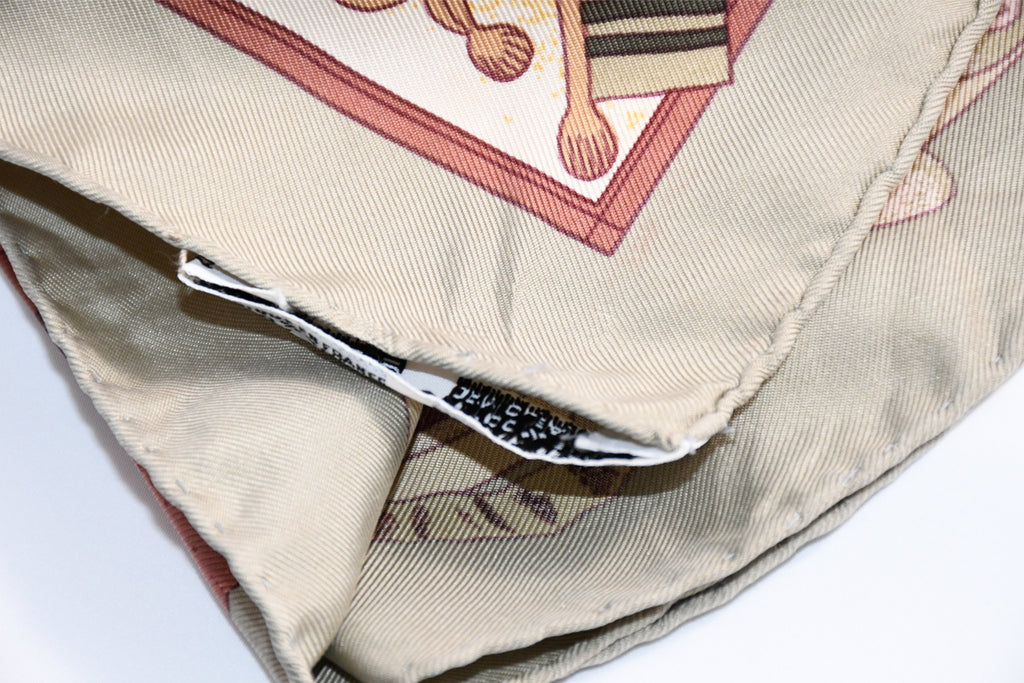 Hermes Scarf Les Ameriques COLMBVS 90 cm silk Columbus America Carre gray 35"
