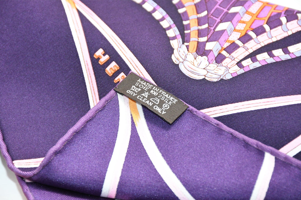 Hermes Scarf Les Domes Celestes 90 cm silk sky firmament purple Carre 35"