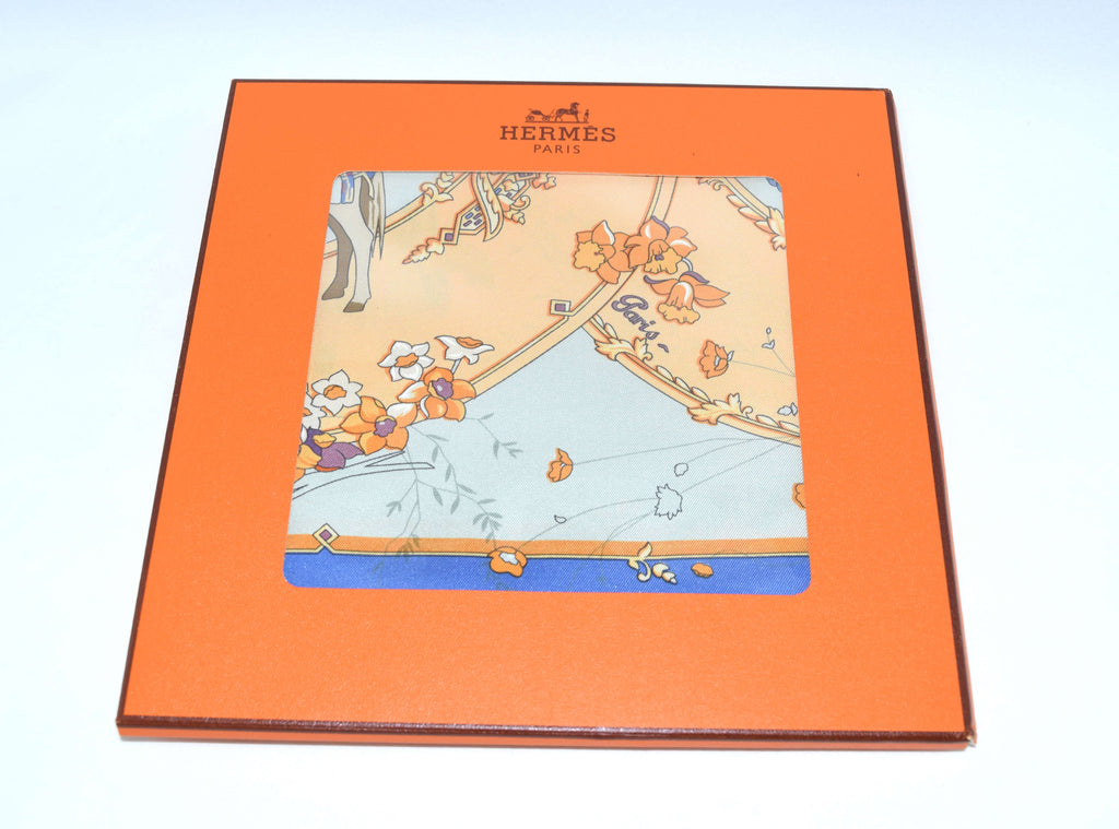 Hermes Scarf Les Petits Princes Silk 90 cm Blue Horse Carre Shawl Stole