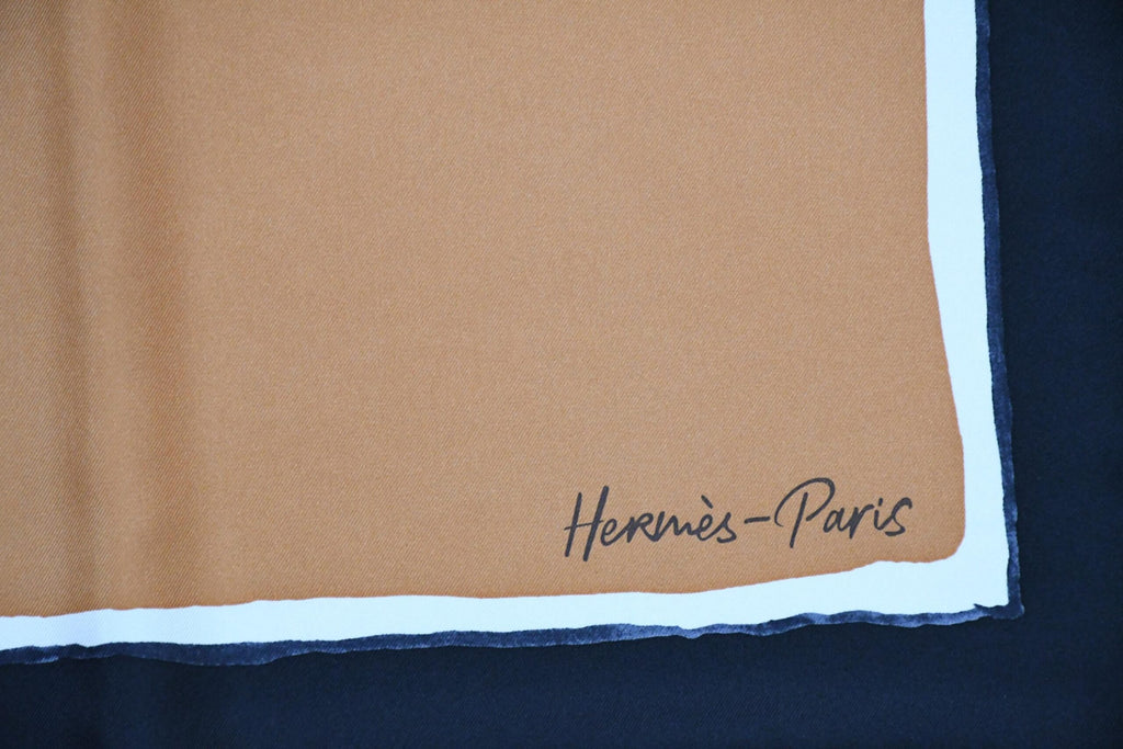 Hermes Scarf Libre Comme Pegase 90 cm silk orange Carre Pegasus horse 35"