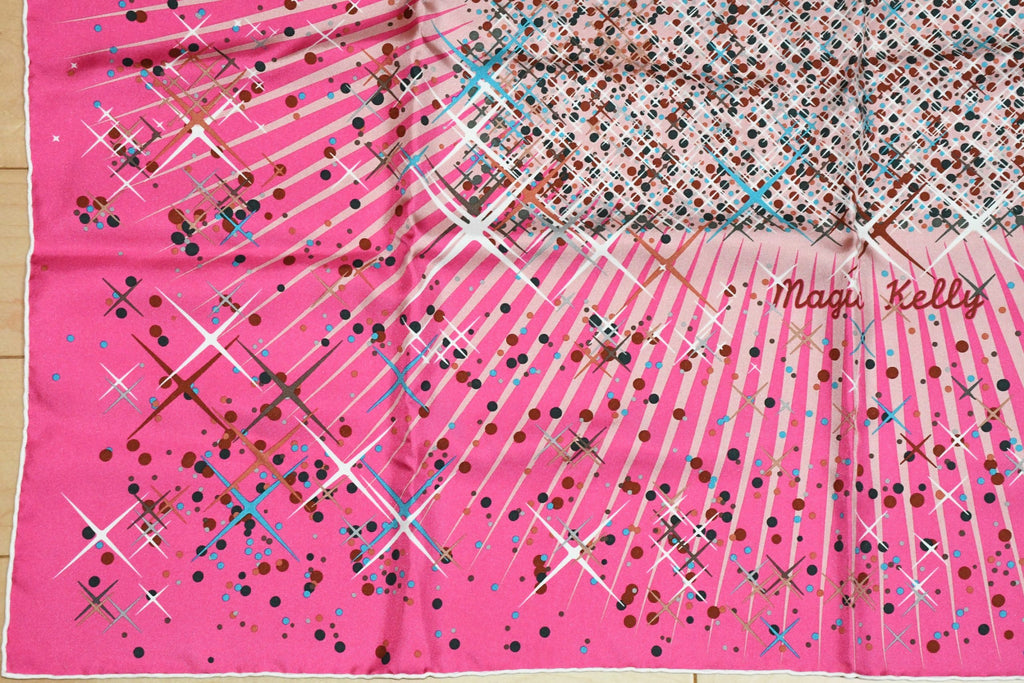 Hermes Scarf Magic Kelly by Dimitri Rybaltchenko 90 cm silk pink Carre bag