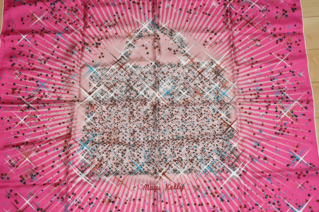 Hermes Scarf Magic Kelly by Dimitri Rybaltchenko 90 cm silk pink Carre bag