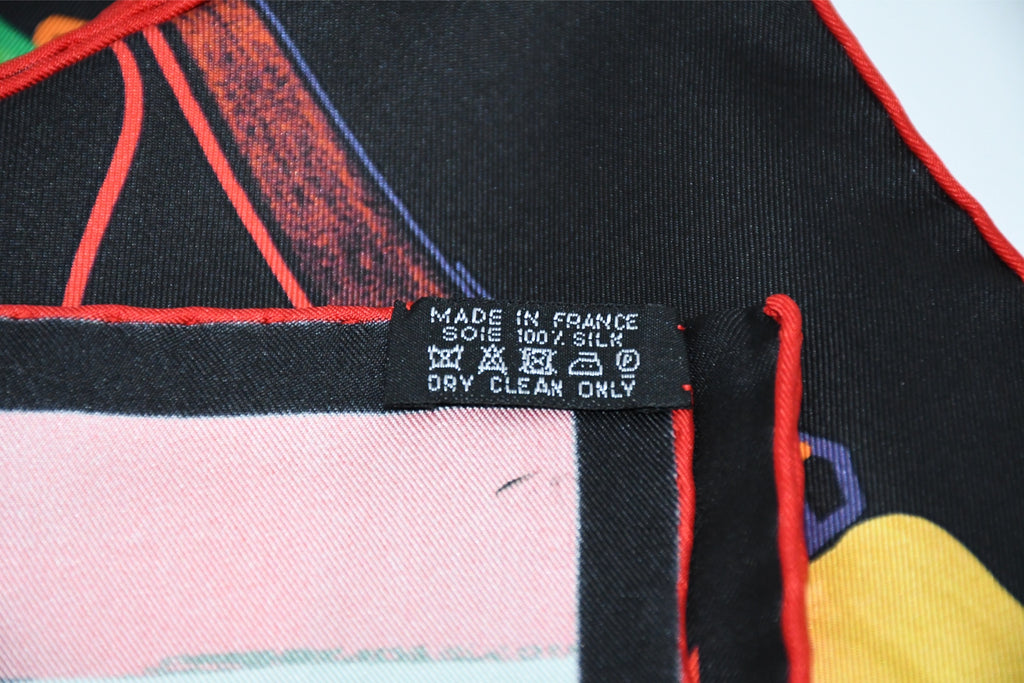 Hermes Scarf Modernisme tropical 90 cm silk black modernism Carre 35"