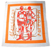 Hermes Scarf Monsieur et Madame 100 x 100 cm cotton gray Carre