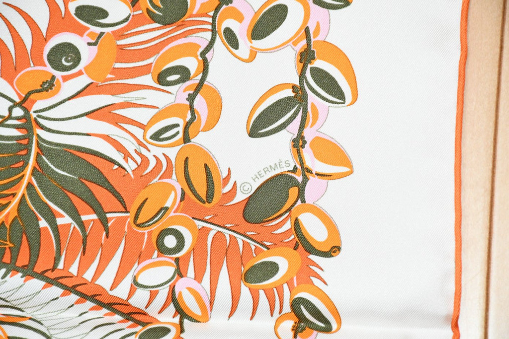 Hermes Scarf Mythiques Phoenix Coloriage 90 cm silk orange Carre mythology 35"
