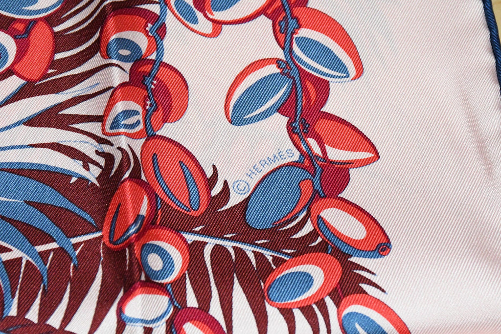 Hermes Scarf Mythiques Phoenix by Laurence Bourthoumieux 90 cm silk pink Carre