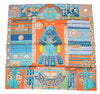 Hermes Scarf Parures de Samourais 90 cm silk orange samurai Carre 35"
