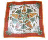 Hermes Scarf Pythagore 90 cm Chiffon Silk mousseline flower star muslin 35"